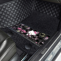 Ktcat cartoon car foot pad fully surrounded by goddess foot pad car mat easy to clean and fixed