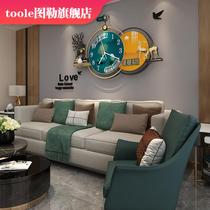 Modern light luxury clock clock wall clock living room home fashion simple wall clock Net red restaurant decoration painting table Nordic