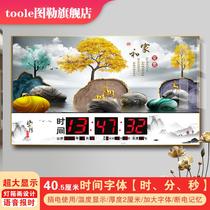 Digital perpetual calendar electronic clock clock wall clock wall clock living room 2021 new wall hanging home fashion calendar wall clock