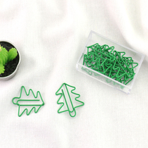Christmas tree shape paper clip green tree creative cute paper pin office stationery bookmarks student storage