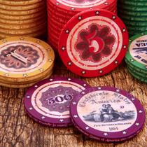 Spot 10 grams double-sided design American historical ceramics Texas chips retro poker mahjong coin special price 1