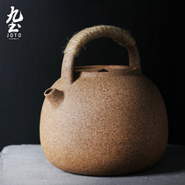 Nine-Earth Japanese pottery clay cooking teapot heat-resistant body kettle open fire teapot electric pottery stove household cooking kettle for tea