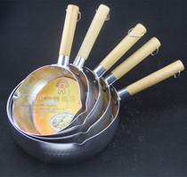 Aluminum snow flat pot Aluminum pot soup pot Noodle soup porridge Milk soup powder Hot powder pot Korean Ramen pot Instant noodle pot Flat bottom