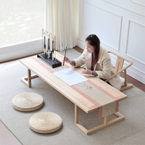 Japanese-style tatami table coffee table window simple solid wood Zen Kang table low table sitting ground