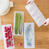 Modern housewife refrigerator storage box artifact household onion ginger garlic fresh box meat fish kitchen sealed freezer box