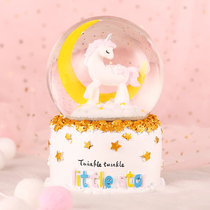 Moon crystal ball Music magic box Music box decoration girls children Birthday Tanabata Valentines Day gift for girls