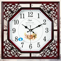 Kangba Chinese living room wall clock modern silent clock creative hollow office clock Chinese style quartz clock