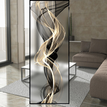 Modern living room art tempered dimming glass screen partition light luxury frosted toilet aisle porch clip wire