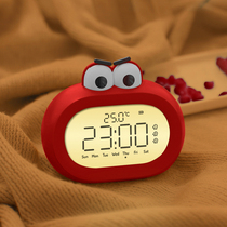 Alarm clock mute student bed head electronic luminous sound super volume cartoon dual-purpose childrens special timer
