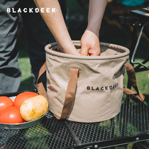 Black Deer Outdoor Camping Bucket Washing Face Washing Vegetable Washing Bubble Bucket Travel Portable Folding Picnic Large Capacity Water Basin