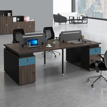 Staff screen desk four employees computer office table and chair combination modern simple office furniture special offer