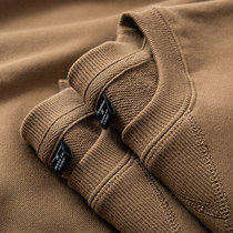 Comfortable must have mocha 340g heavy cotton pullover loose casual top spring and autumn men and women