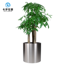 Kay flower Ware custom extra large metal flower box Flower Bowl tree box floor cylindrical outdoor stainless steel flower pot
