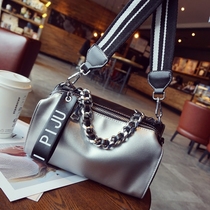 Hong Kong Tide Brand 2021 new leisure Hand bag horizontal barrel bag soft leather multi-purpose shoulder bag cross bag women
