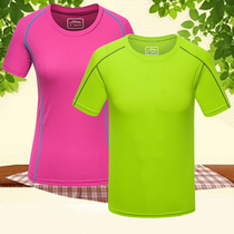 Quick-drying short-sleeved large size custom marathon t-shirt women breathable sweat-absorbing t running mens sports fitness clothing printed logo