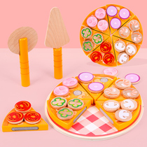 Childrens Wooden Pizza Cheerle Food Balance Cut Look Toys Play Play Toy Kindergarten