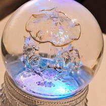 Birthday gift merry-go-round crystal ball music box snowflake crystal ball Bluetooth Christmas music box snow