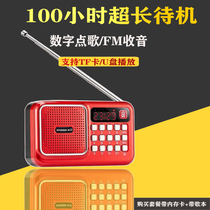 Modern radio mp3 old man mini stereo card speaker portable music player sound clear