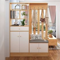 Entering the living room modern simple guest restaurant partition shelf porch partition cabinet integrated shoe cabinet changing shoes stool shoe stool
