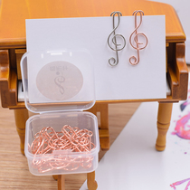 Creative music stationery note paper clip high note treble clef bookmarks clip cute score clip gift