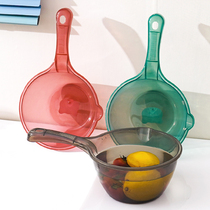 Plastic thickening Deepwater bath scoop Water spoons Home Kitchen Water ladle Long handle Dried scoop Children wash their heads Water spoon