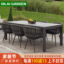 Outdoor patio table and chairs Combined open-air garden Balcony Outdoor Table Casual Vine choreography Chair Hotel Yangguang Room furniture