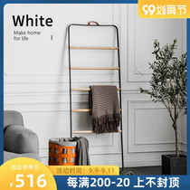 Nordic trapezoidal hanger floor bedroom household solid wood simple wall coat rack Net Red simple storage shelf