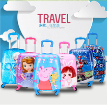 Childrens trolley suitcase 16 inch 18 inch customized cute cartoon four-wheel trailer for men and women treasure student suitcase