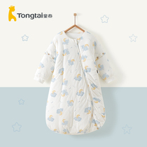 Tongtai baby sleeping bag cotton autumn and winter newborn baby sleeping bag childrens kicking is spring and autumn thick anti-shock