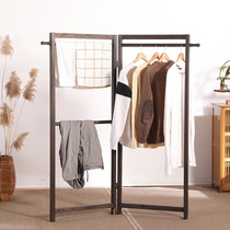 Office screen partition Living room Simple modern Chinese style screen folding screen Solid wood hanger partition screen vintage