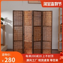 Simple screen partition Living room folding mobile folding screen Simple modern retro style American Country decoration partition wall