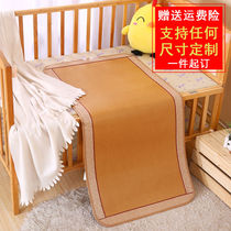 Childrens kindergarten mat for nap summer special baby double-sided ice silk mat custom straw mat