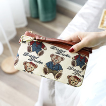 Zero Wallet Women 2021 New Cute Little Bear Student Tide Fashion Versatile Hands Bag Wristband Lady Mobile Phone Bag