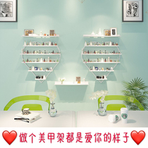 Heart-shaped nail polish rack nail polish display rack wall hanging wrought iron wall rack cosmetics display cabinet nail polish glue rack