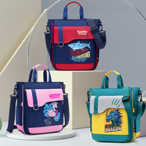Childrens tutorial bag Primary School female art bag shoulder bag boy cartoon portable handbag make-up schoolbag