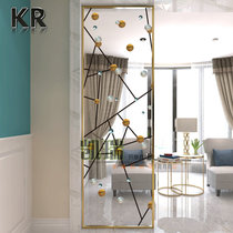 Customized tempered art glass porch living room transparent transparent transparent screen partition wall shoe cabinet glass modern light luxury