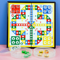Large Number Flight Chess Plane Chess Magnetic Folding Portable Game Chess Toddler Child Puzzle Magnet Magnet Toy