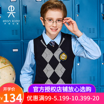 Eaton Guild male and female child college wind 2021 fall new pure cotton child magnitwear vest 15B001
