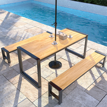 Outdoor Nets Red Casual Table And Chairs Patio Sun Light Room With Umbrella Combo Outdoor Garden Rooftop Terrace Outside Swing Wood Table