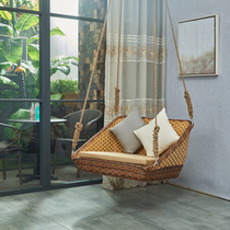Nordic swing chair outdoor courtyard basket Vine swing indoor balcony Net red chair double hanging chair home hammock