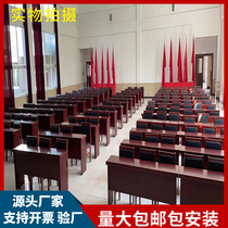 Conference Room Conference Table Training Table Bar Table 1 2 m Long Table Solid Wood Leather Office Bar Table Meeting Table And Chairs Combination
