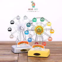 Taiwan-made rotating small plane music box home furnishings rotating ferris wheel music box creative birthday gift