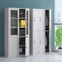 Iron dressing staff with lock storage storage file cabinet classroom shoe cabinet multi-grid dormitory wardrobe iron cabinet home