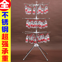 Yi Kailong baby drying rack floor folding balcony towel rack stainless steel children drying hanger baby diaper rack