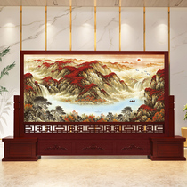 Custom solid wood screen partition Living room entrance entrance hall Office Hotel company Feng Shui wall Chinese style seat screen