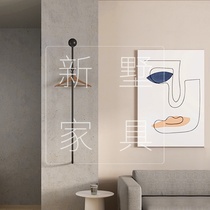 Simple modern bedroom wall coat rack corner hanging clothes bar bag rack hotel B & B room clothes shelf