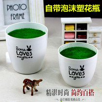 Bring your own foam flower clay plastic flower pot simulation plant flower rose flower basket vase flower arrangement small flower pot