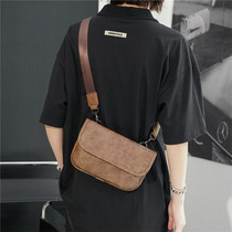 Tide brand retro casual one-shoulder chest bag 2021 new fashion versatile simple oblique cross small backpack solid color small square bag