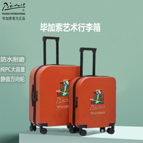 Picasso suitcase portable drawbar aluminium frame suitcase man 24 inch universal wheel of boarding PC password box woman