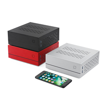 SKTC A01 horizontal ITX mini industrial control HTPC small chassis 55mm heat dissipation aluminum shell bottom rear plate iron structure